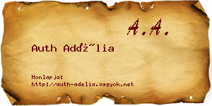 Auth Adélia névjegykártya